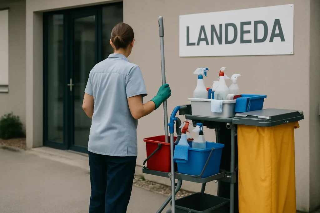 Un professionnel du nettoyage nettoie un appartement insalubre à Landeda.