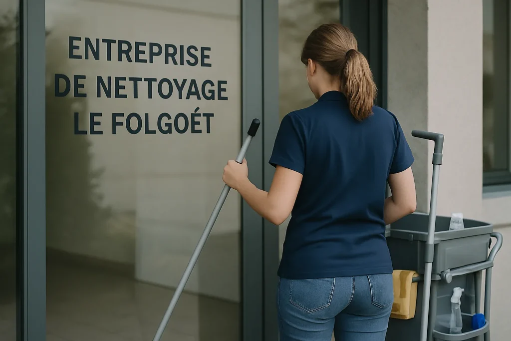 Une équipe professionnelle nettoie un appartement à Le Folgoet, illustrant le service de nettoyage.